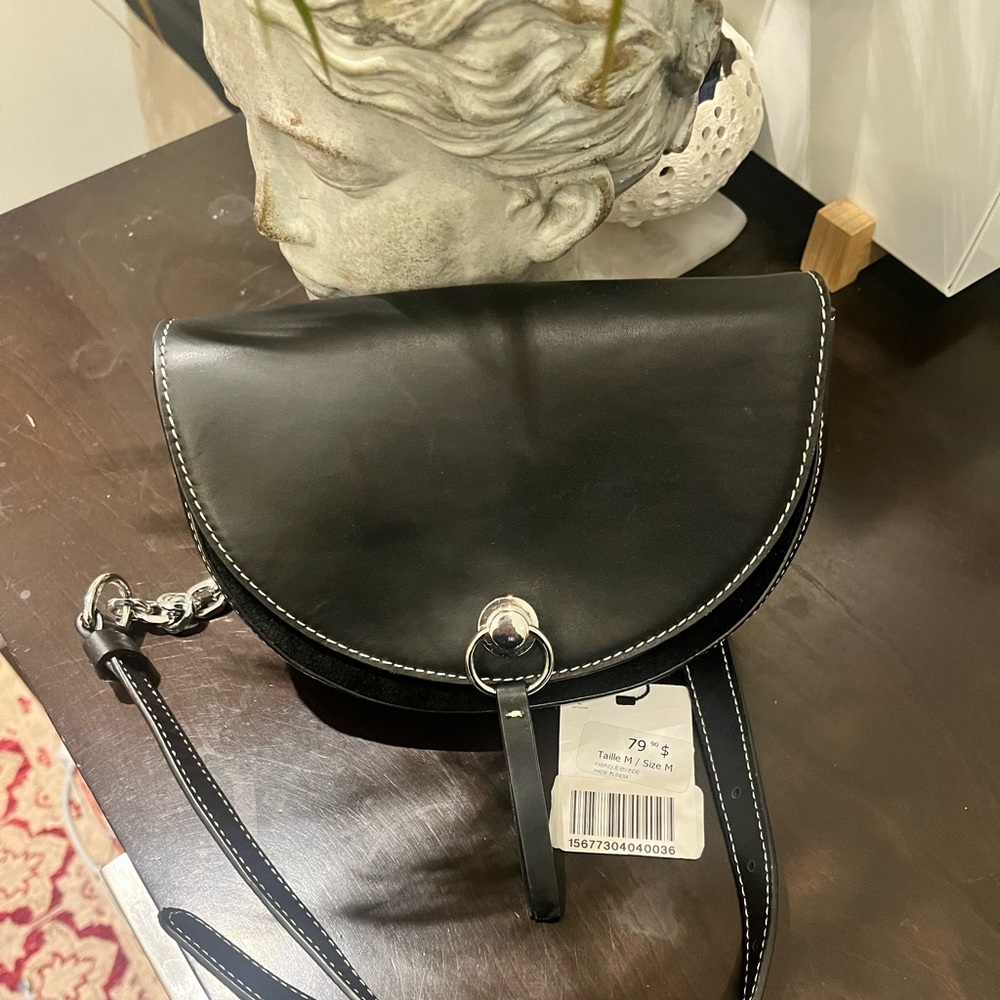 Brand new Zara black saddle waist/shoulder bag